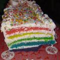 Cooksnap dari Lexi's mom untuk resep Rainbow Cake Kukus Topping Keju Dengan Buttercream