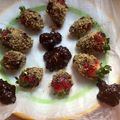 El cooksnap de Cisca cuando hizo Fresas bañadas en chocolate con frutos secos.
