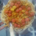 El cooksnap de Marina Gasparotto cuando hizo Guiso de fideos con salchichas ECONÓMICO.