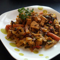 El cooksnap de Zaida TC @alquimiasfood cuando hizo Noodles de verduras y pollo.