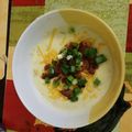 Pat's cooksnap of when they made Fully Loaded Baked Potato Soup.