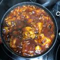 El cooksnap de Sandra Alvarado cuando hizo Costillas de cerdo en salsa barbacoa.