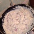 El cooksnap de elizabeth almeida cuando hizo Salsa de cebolla y panceta.