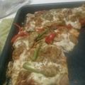 El cooksnap de Alejandro cuando hizo Pizza con champiñones.