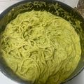 Melissa Munoz's cooksnap of when they made Espagueti Verde- Green Spaghetti.
