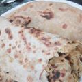 Saira Naseer's cooksnap of when they made Mooli k parathay.