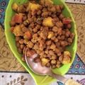 Farah Khan's cooksnap of when they made Chana chat.