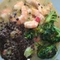 El cooksnap de Merche Cocinillas cuando hizo Curry de langostinos y brócoli.