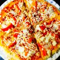 Saheli Dey Bhowmik's cooksnap of when they made ভেজ পনির টিক্কা পিৎজা (Veg paneer tikka pizza recipe in Bengali).