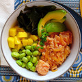 El cooksnap de Paco cuando hizo Poke bowl de salmón y mango con edamame.