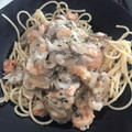 El cooksnap de JennyJarSa cuando hizo Espaguetis con salmón y gambas.