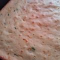 El cooksnap de Virginia Lungo cuando hizo Fainá de queso y cebolla.