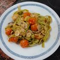 El cooksnap de Ari Rodriguez cuando hizo Pasta de espinacas con verduras.