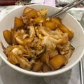 白 的 醬滷蘿蔔高麗菜＆豆皮 cooksnap