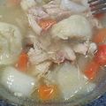 Sarah Geddes's cooksnap of when they made old fashioned chicken n dumplins.