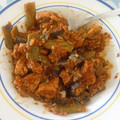 El cooksnap de María S. M. cuando hizo Pavo con berenjena y judías verdes.