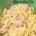 El cooksnap de Ladi Mariel 😍 cuando hizo Fideos con salchichas.
