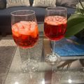El cooksnap de Caver cuando hizo Aperol spritz.
