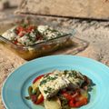 El cooksnap de Equipo Cookpad cuando hizo Pescado al ajo y orégano en cama de patatas con sorpresa.