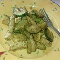El cooksnap de sariah cuando hizo Pollo, zapallito italiano y azafrán.