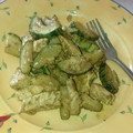 El cooksnap de sariah cuando hizo Pollo, zapallito italiano y azafrán.