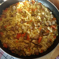 El cooksnap de Horacio cuando hizo Arroz caldoso con pollo y verduras.