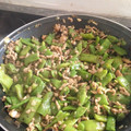 El cooksnap de MarianRo cuando hizo Judías verdes a la boloñesa con champiñones.