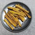 El cooksnap de Tonysantos cuando hizo Patatas fritas de berenjena y calabacín.
