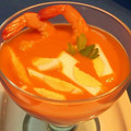 El cooksnap de Disfruta cocinando con Fernando cuando hizo Salmorejo con langostinos.