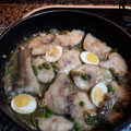 El cooksnap de joanadelatorre cuando hizo Merluza a la vasca con espárragos mejillones y huevo (cocina vasca).