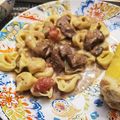 Andy Fonseca 's cooksnap of when they made Braised Beef and Tortellini in Marsala Cream Sauce.