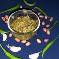 Tânvi Vârshnêy का कुकस्नैप जब उन्होंने ग्रीन चिल्ली ठेचा (Green chilli thecha recipe in Hindi) बनाया था।