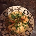 ayshakayani's cooksnap of when they made Butter poached shrimp with parmasan spinach orzo risotto.