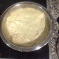 El cooksnap de Julia cuando hizo Pechuga de pollo al roquefort.