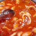Cooksnap de Melanie Bruant sur la recette Lamelles d'encornets aux poivrons en sauce tomate