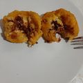 El cooksnap de Esther Soto cuando hizo Bombas de plátano macho con queso.