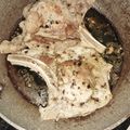 El cooksnap de Diego cuando hizo Chuletas de cerdo.