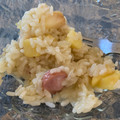 El cooksnap de Laura cuando hizo Risotto con salchichas, gambas y manzana (Thermomix).
