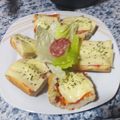 El cooksnap de Ángel cuando hizo Paninis con jamón York y queso.