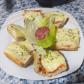 El cooksnap de Ángel cuando hizo Paninis con jamón York y queso.