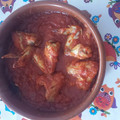 El cooksnap de Irina Caro cuando hizo Alitas de pollo con tomate y cebolla.