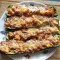 El cooksnap de José Pablo Garrido Suárez cuando hizo 357. Calabacines rellenos con manzanas y huevos de codorniz (vegetariano).