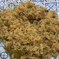 MrsRiasat Ali's cooksnap of when they made Matar aalo pulao.