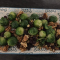 El cooksnap de Marián Gz cuando hizo Coles de Bruselas con pasas y frutos secos/vegana.