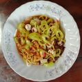 รูป Cooksnap ของ Kraisorn Tunasoon เมื่อเขาทำ หนวดหมึกยักษ์ผัดพริกหยวก