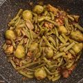 El cooksnap de Luis Gimenez cuando hizo Judías verdes con jamón y setas variadas.