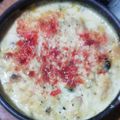 El cooksnap de Maria Eugenia cuando hizo Chupe de mariscos.