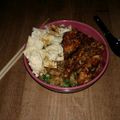 El cooksnap de mealideasfromyouraveragequeer cuando hizo Katsudon (Arroz con cerdo rebozado).