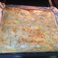 El cooksnap de conxi cuando hizo Empanada gallega con masa casera.