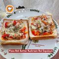 Cooksnap Mahadiah semasa beliau membuat Pizza Button Mushroom Toast.